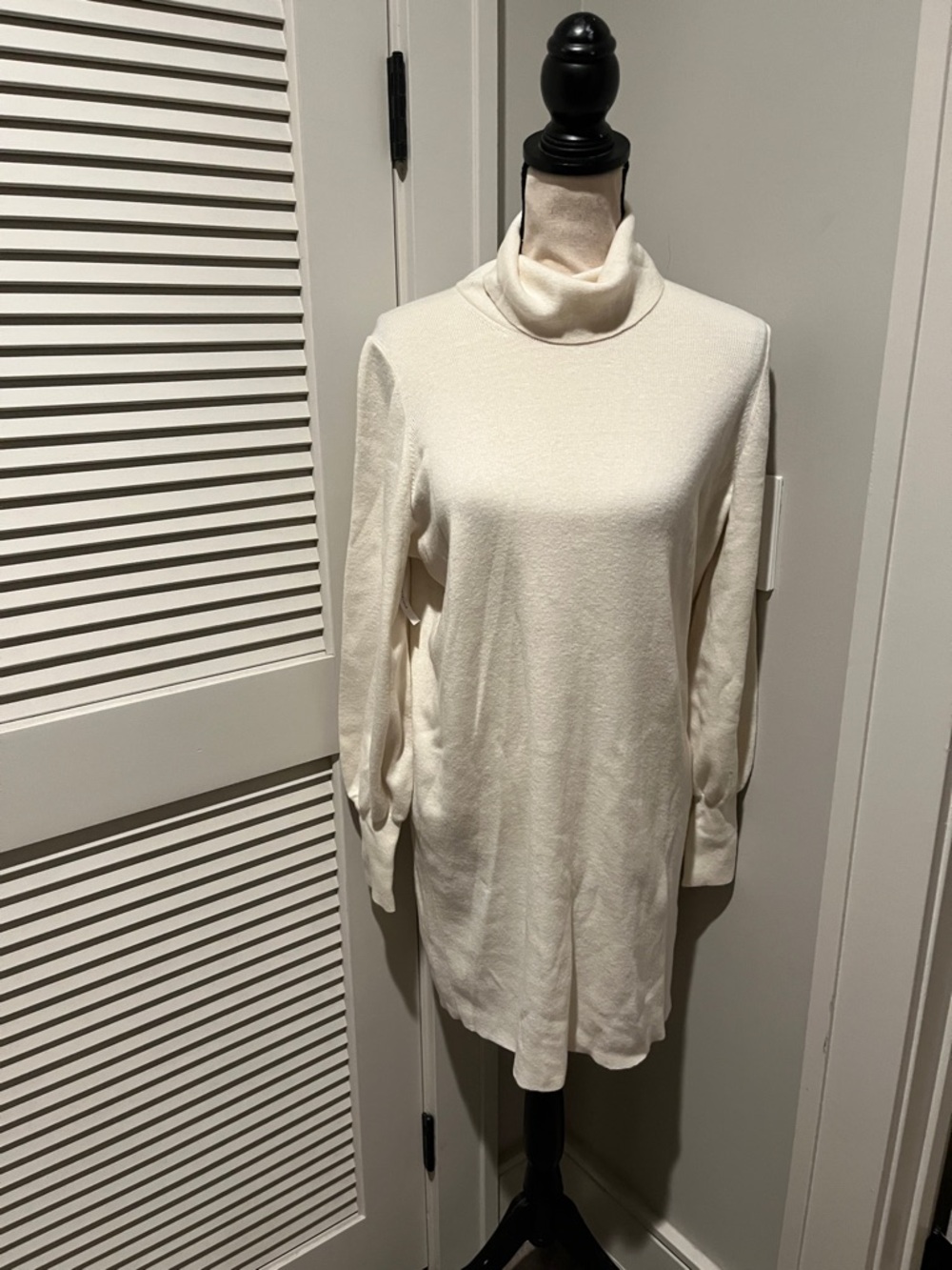 Wilfred Cream Turtleneck Sweater Dress